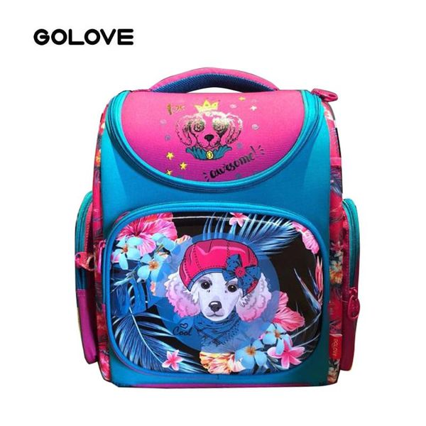 

golove schoolbag for teenage girls backpacks cartoon dog children backpack orthopedic school bags student fold mochila infantil