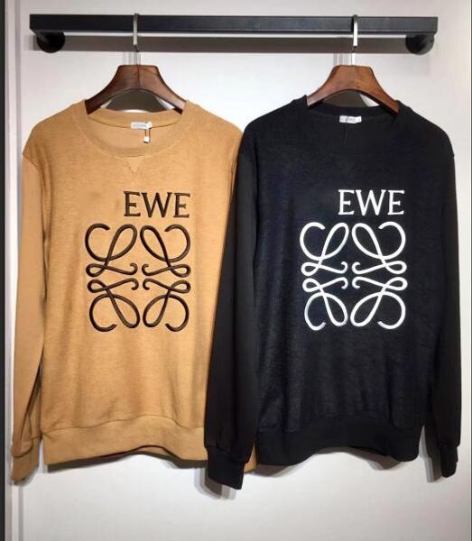 

brand mens loewes sweater loose couple cardigan shirt large size bottoming shirt fashion round neck pullover 19ss brand men clothing jacket, White;black