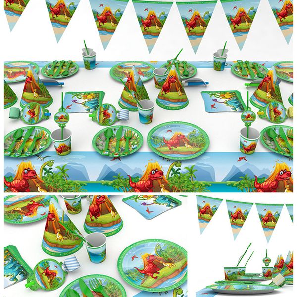 

jurassic dinosaur party disposable tableware cups napkins tableclothplate tyrannosaurus rex birthday party supplies decorations