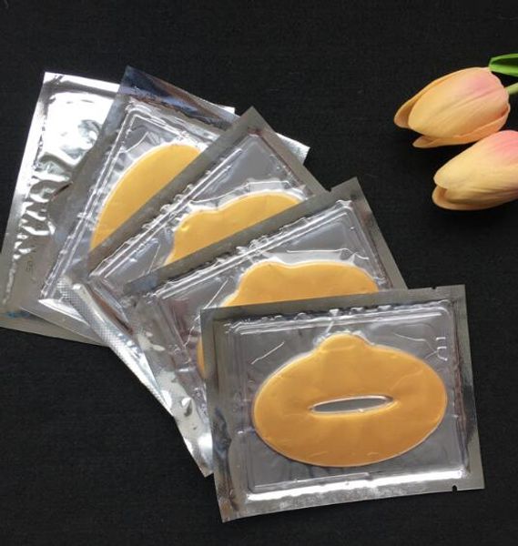 2020 Frauen Gold Kollagen Protein Kristall feuchtigkeitsspendende Lippenfilm für Winter Kristall Kollagen Lippenmaske DHL