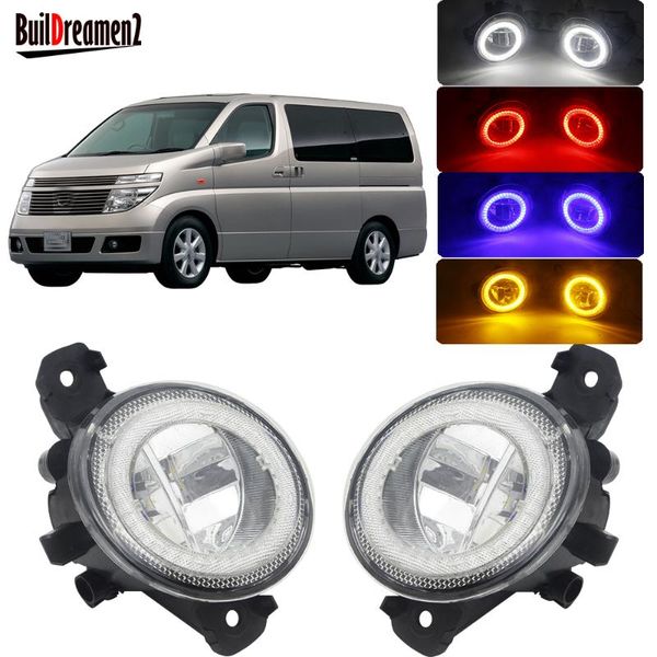

2 x car angel eye fog light led daytime running light drl front bumper fog lamp 4000lm 12v for elgrand e51 2002-2003