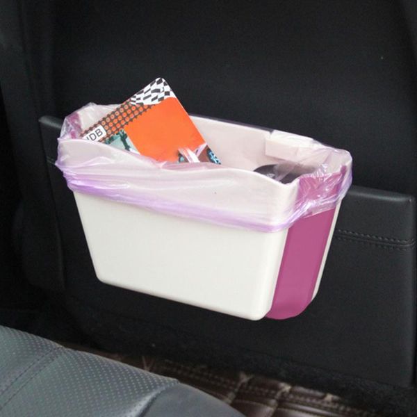 

travel car folding trash can home office garbage holder universal interior accessories dustbins hanging organizer seat backrest