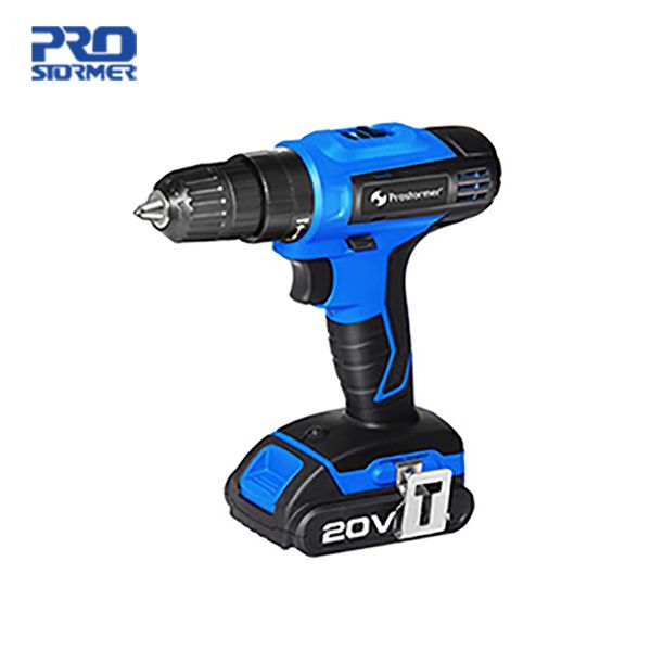 

prostormer 20v cordless impact drill 2000mah lithium battery cordless rechargeable screwdriver 35nm rated torque electric drill