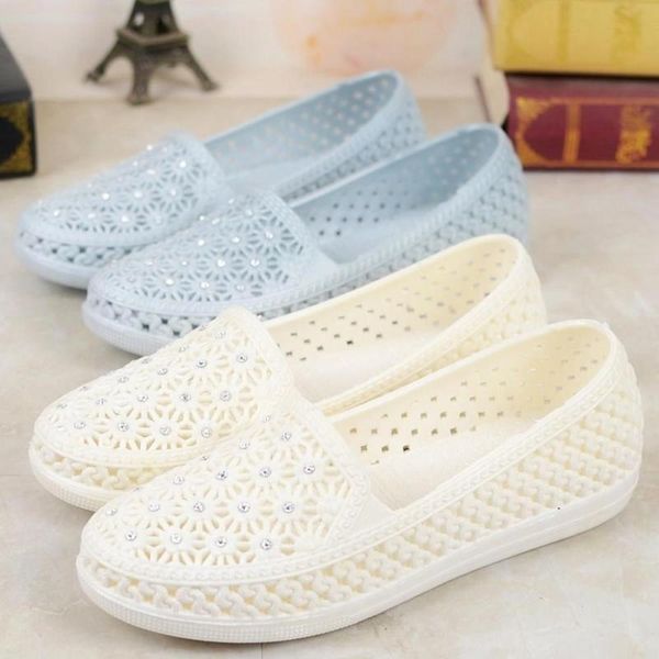 

2020 summer new ladies plastic bird's nest hole shoes women breathable soft hollow sandals soft bottom shoes wholesale 41, Black