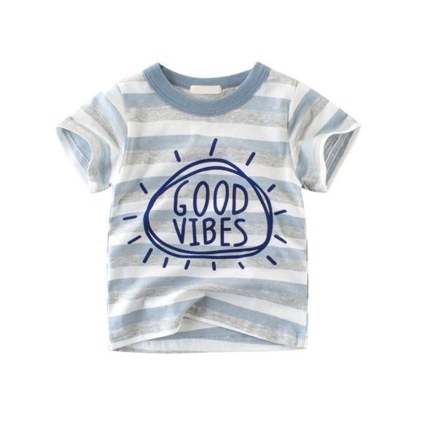 

summer baby boy футболки с коротким рукавом для детей полосы английские буквы топы тис хлопковые рубашки повседневная 1-10т, Blue