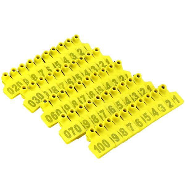 

farm livestock pig ear label number 001-100 copper head earrings pig equipment animal cattle identification card pet supplies