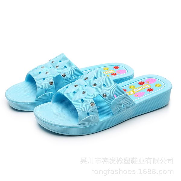 

2019 summer jerry slippers flats indoor bathroom non-slip soft slippers pvc sandals women home slides beach flip flops, Black