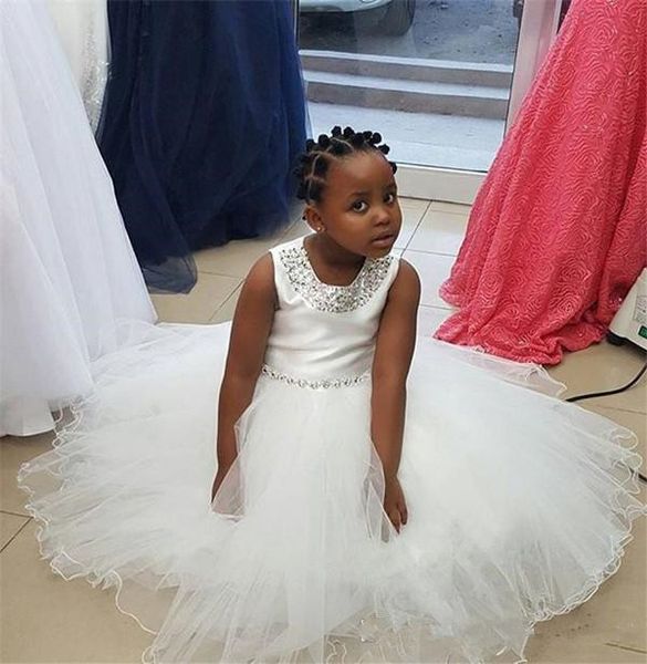 

o-neck beaded flower girl dresses for wedding party sash sleeveless pageant gowns a line tulle princess communion dress, Red;yellow