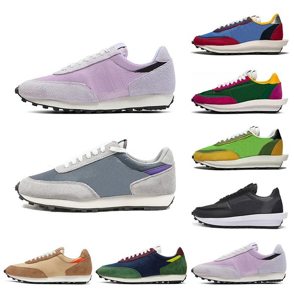 

new ldv waffle mens womens running shoes black white white nylon pine green gusto metalic gold mens trainers sports sneakers 36-45