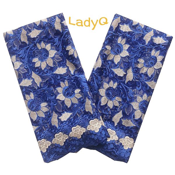 

2020 высокого качества африканский красный тюль ткань шнурка с камнями royal blue чистая ткань шнурка 2019 нигерийский luxury french lace тк, Black;white