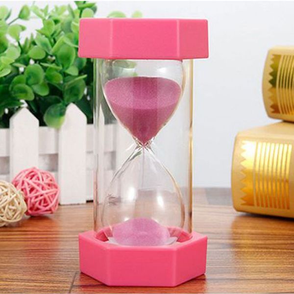 

hexagonal sand clock kid gift kitchen timer sandglass game sand timer household deskornaments 5/10/15/mins drop resistance