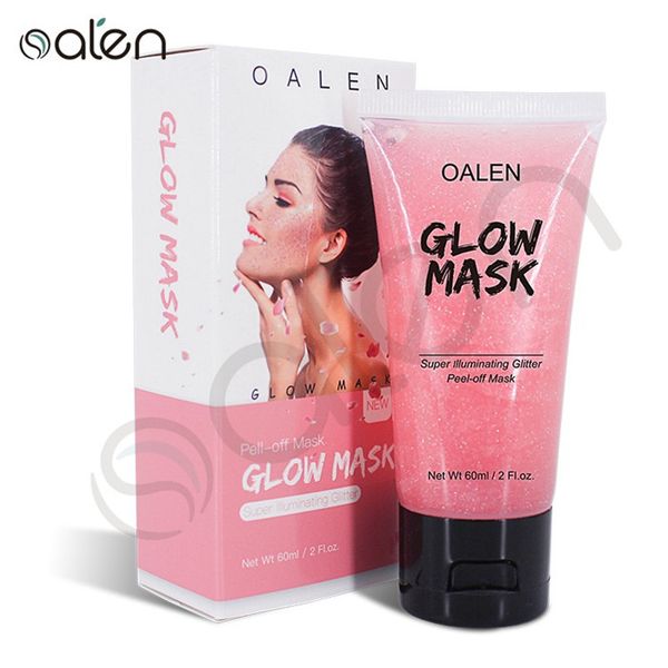 

60g pink glitter peel off ma k blackhead remover acne treatment deep clean ing firming purifying peel off ma k face kin care 5pc