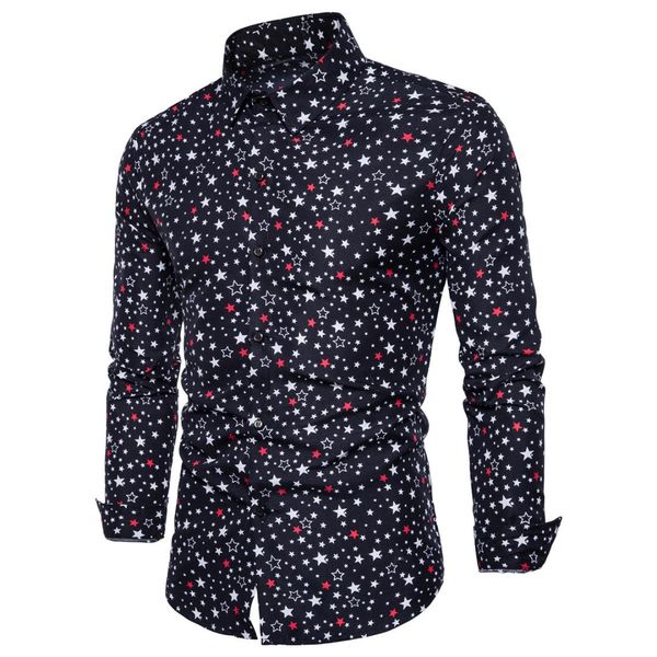 

cotton men shirt casual dress shirt polka dot camisa masculina, White;black