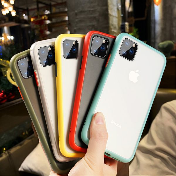 

good shockproof hybrid tough armor case on for iphone 11 pro max luxury transparent matte case for iphone xr xs max x 7 8 plus cover