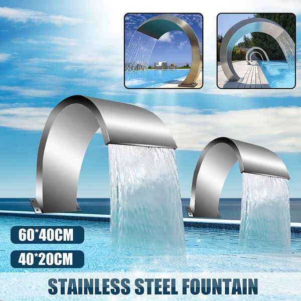 

60*30cm fountain garden pool pond stainless steel pool accent solar fountain pond garden cascade jardin swimming waterfall