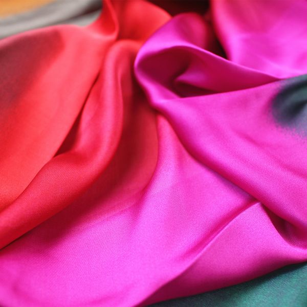 

customized women's scarf satin chiffon print scarf colorblock monochrome gift scarf beach towel custom other materials also dj6536