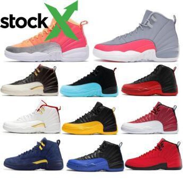 

mens 12 12s basketball shoes sunrise fiba reverse taxi flu game master chinese new year hyper jade wolf grey women 2020 zapatos sneakers