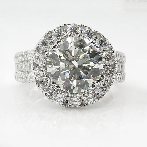

zircon crystal ring female ring jewelry gift 2019 popular fashion girl statement engagement accessories, Slivery;golden
