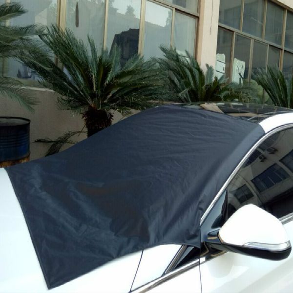 

215 x 125cm car exterior magnet windshield cover snow covers sunshade ice snow frost protector windshield silver black covers