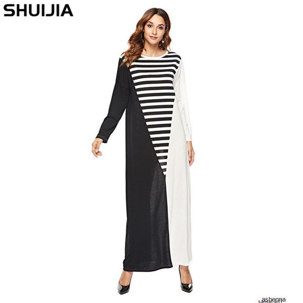 

womens designer stitching color matching dress clothing4y9yh, Black;gray