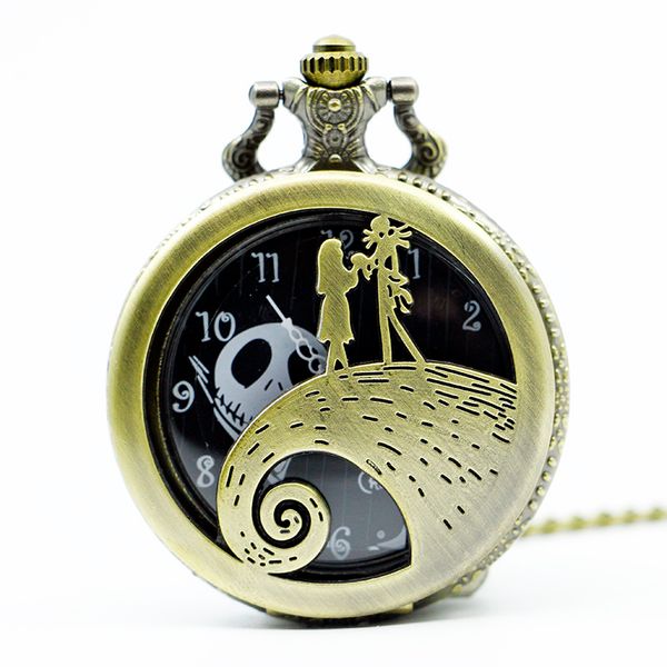 

classic quartz pocket watch antique men women special gifts for christmas fob chains clock watches td2046, Slivery;golden
