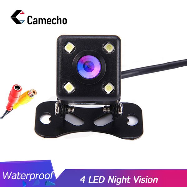 

camecho 4 led lamps reverse camera night vision car rear view camera wide view angle reverse parking assistance backup cameras