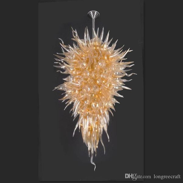 

golden color blown glass chandelier lighting murano glass lightling led light from guangzhou manufactorer