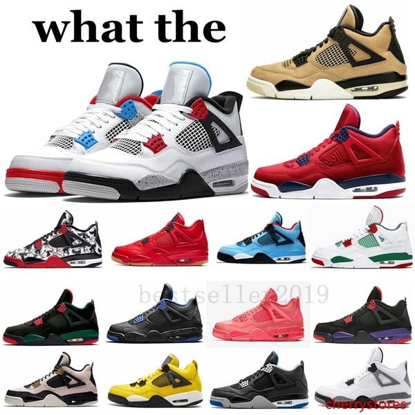 

2019 fiba 4 4s what the cool grey mushroom mens basketball shoes silt red white cement trainers sneakers baskets de marque des chaussures