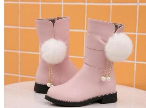 

2019 women's boots in winter with new style flat bottom round head@6087, Black