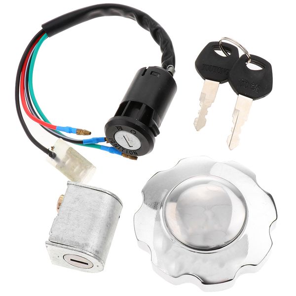 

waterproof metal motorcycle ignition switch + 2 keys + fuel cap for honda cg125 zj125