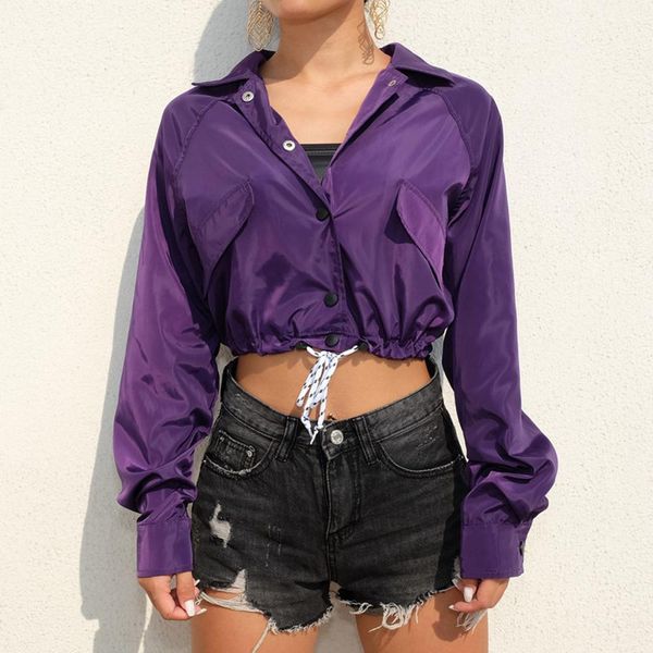 

2019 fashion short womens jacket autumn female bomberjackets casual long sleeve loose blouse hip-hop coat chaqueta mujer, Black;brown
