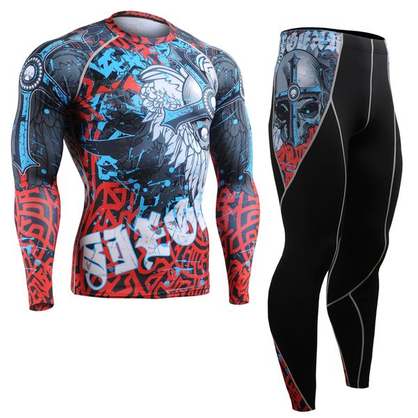 

life on track men's compression sportsman wear skin-tight gym training running suit workout fitness yoga clothing set, White;black