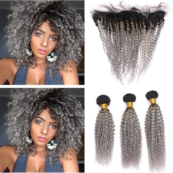 Acheter 1b Gris Ombre Virgin Bresil Homme Trames Cheveux Avec