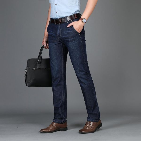 

мужские дизайнерские джинсы простые брюки модный бренд tencel тонкий стрейч мужская хип-хоп улица высокое качество повседневная мода широкие, Blue