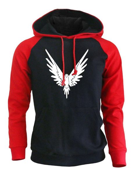 

fashion hoodies men 2019 spring new pullovers print animal anime eagle hip hop streetwear brand hoodie brand clothing hoody kpop, Black