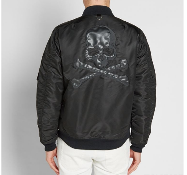 

mastermind japan mmj street women men ma1 bomber jacket coat skull embroider men jackets, Black;brown