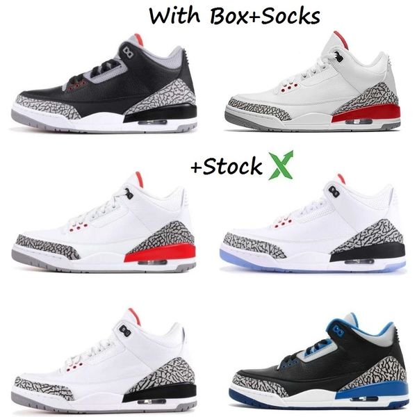 

with box high quantity 3 tinker wolf grey designer basketball shoes men infrared 23 white cement black retro quai 54 3s j3 sneakers