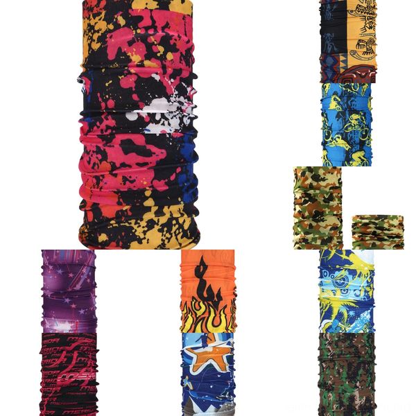 

qondc vintage scarf hip-hop bandanas head scarf scarves headband magic towel pocket neck outdoor skull cycling bandana face mask, Black