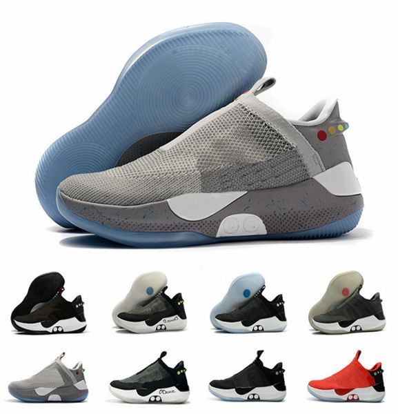 

2019 new arrival adapt bb black white pure platinum basketball shoes for grey intelligent mens outdoors sports sneakers us 7-12