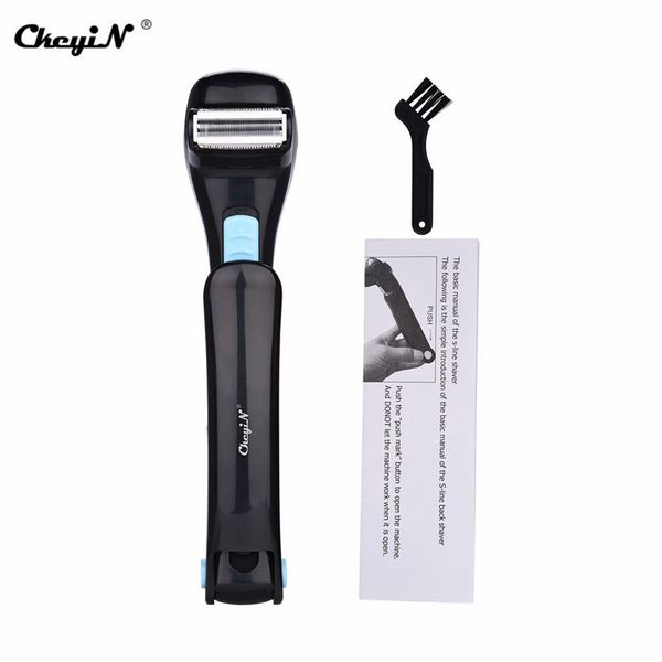 

ckeyin electric hair removal tool back hair shaver adjustable stretchable handle cordless foldable body hair trimmer epilator