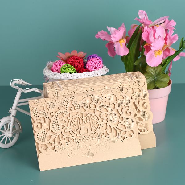 

festnight 20pcs guest invitation card wedding invitation card pearl paper laser cut birdsinvitation cards for wedding party