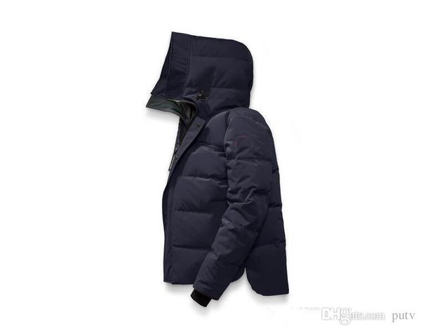 

2019 новых людей bomber homme parka jassen камуфляж верхняя одежда big fur hooded fourrure манто вниз пальто куртки hiver канада doudoune, Black