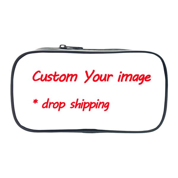 

custom your image customized pattern kids pencilbag students cute stationery bag pencil holder drop shipping
