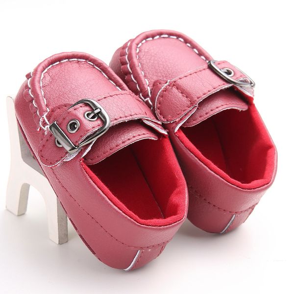 

2018 newborn girl boys baby soft leather shoes round toe toddler sneakers baby child sole shoes 0-18m, Black;grey