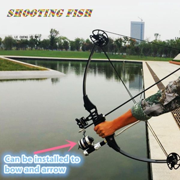 

closed fishing reel bow arrow shooting fish accessories stainless steel spin cast pesca slingsseat spear harpoon coil tools
