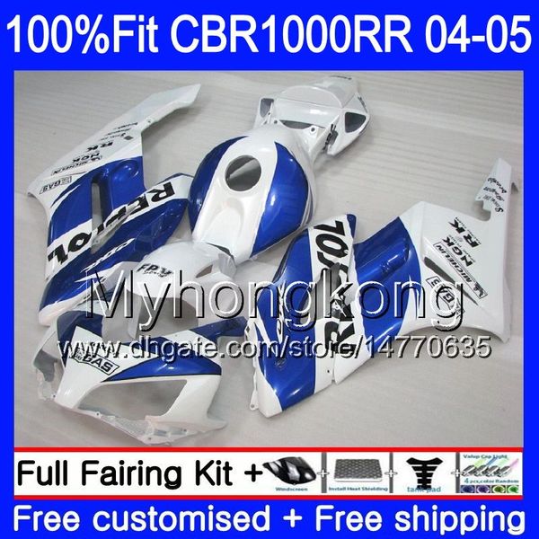 Injeção Repsol azul branco Corpo + Tanque Para HONDA CBR 1000RR CBR1000 RR 04-05 275HM.30 CBR1000RR 04 05 CBR 1000 RR 2004 2005 OEM kit de Carcaças