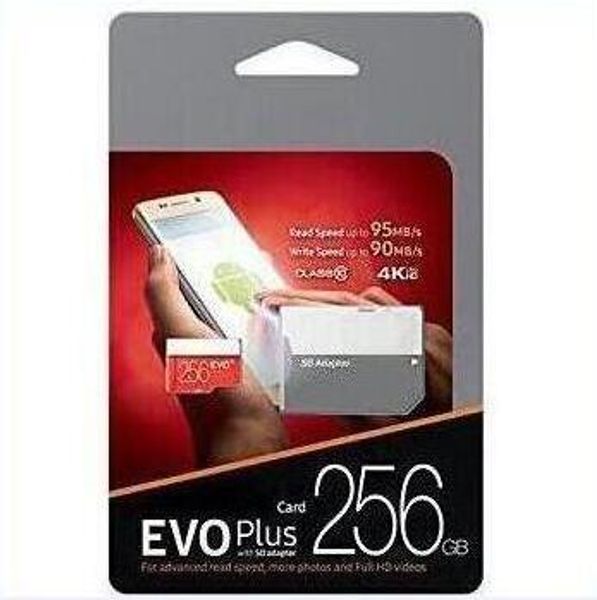 

2020 selling black red evo plus + 128gb 64gb 256gb 32gb 16gb tf memory sd 80mb/s uhs-i class10 u1 u3 mobile memory card dhl shipping