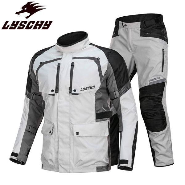 

lyschy moto motorcycle jacket pants riding suit protection man reflective coat body armor clothing men protector jackets suits