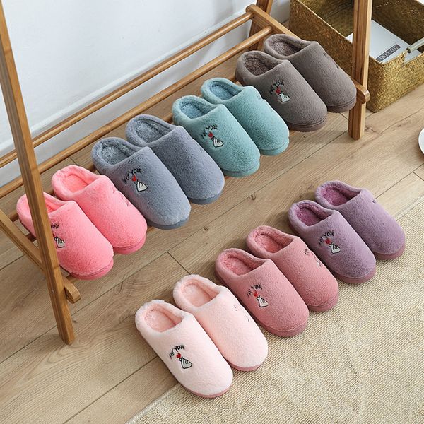 

winter warm home slipper woman shoes new arrival non-slip floor home slippers indoor shoes woman large size soft slipper drop, Black