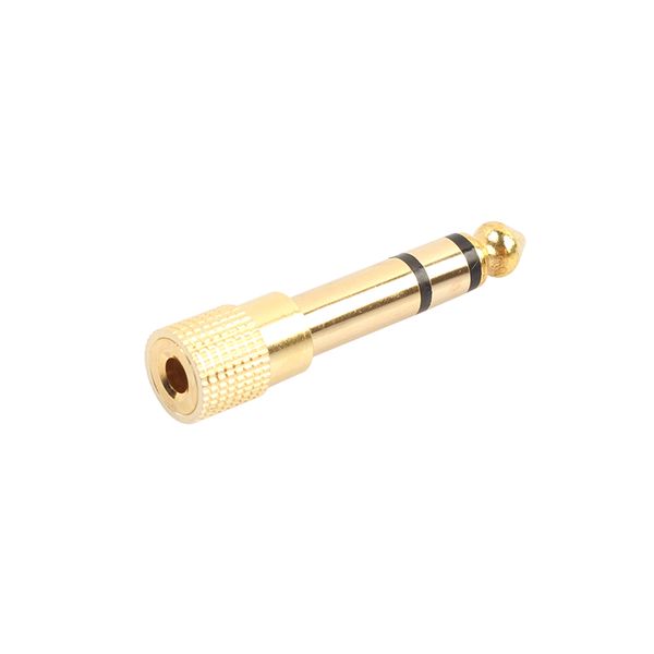 

6.35mm male to 3.5mm female headphone stereo 1/4" audio jack adapter plug
